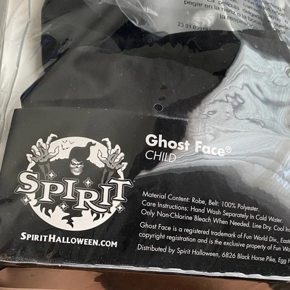 Spirit Ghost Face Kids Costume - Black and White - Picture 8 of 11